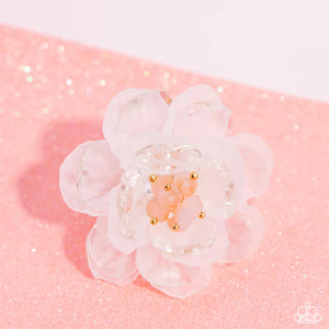 floral,life of the party,white,wide back,Petal Privilege White Floral Ring