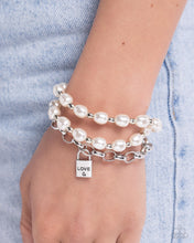 Load image into Gallery viewer, LOVE-Locked Legacy - White Paparazzi Accessories