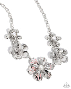 orange,pearls,short necklace,FLOWER Move - Orange