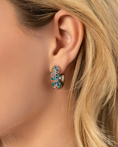 fashion fix,hoops,multi,orange,rhinestones,Modern HEART - Orange