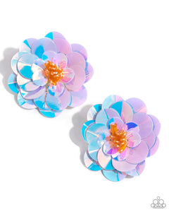 floral,iridescent,life of the party,post,Floating Florals - Multi Post Earrings
