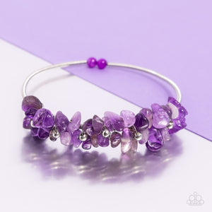 coil,purple,stones,Dainty Deconstruction - Purple Stone Bracelet