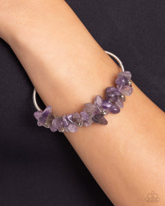 coil,purple,stones,Dainty Deconstruction - Purple Stone Bracelet