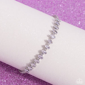 coil,rhinestones,white,Dandy Dancer - White Rhinestone Coil Bracelet