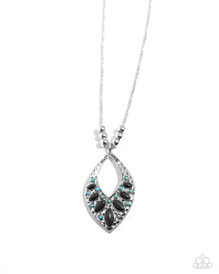 black,long necklace,Marquise Melody - Black Necklace