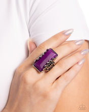 Load image into Gallery viewer, Scalloped Stone - Purple Paparazzi Accessories