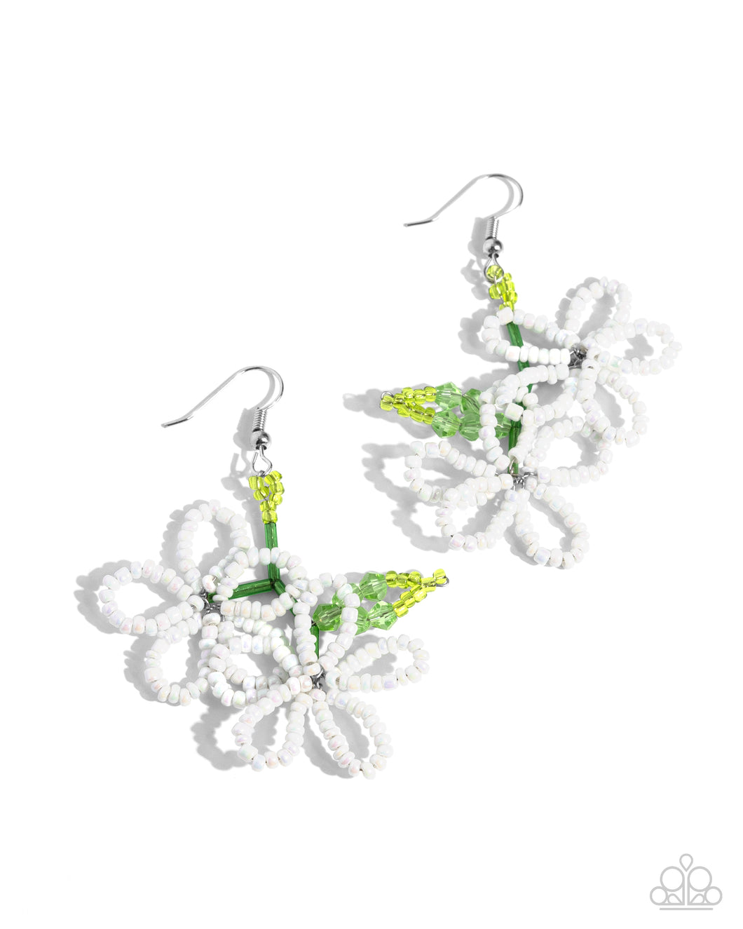 Beaded Blooms - White Paparazzi Accessories