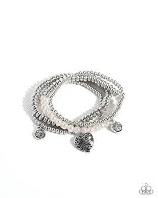 Filigree Fairytale - White Paparazzi Accessories