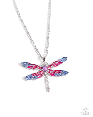 Dragonfly To The Sky Purple Necklace Paparazzi Accessories