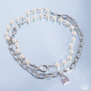 Pearls,short necklace,white,Infinite Industry White Necklace