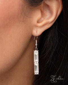 rhinestones,short necklace,white,The Leslie Zi Collection Necklace