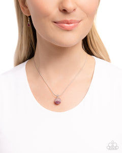 pink,rhinestones,short necklace,Ornamental Occupation - Pink Rhinestone Necklace