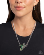 Load image into Gallery viewer, Hummingbird Headline Green Necklace Paparazzi Accessories