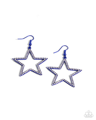 Streamlined Stars - Blue Paparazzi Accessories