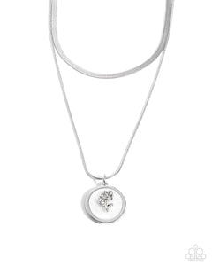 floral,short necklace,white,Garden Gallery - White Necklace