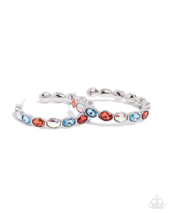 hoops,multi,rhinestones,Pressing Princess - Multi Rhinetone Hoop Earrings