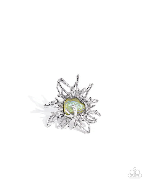 Artistic Movement Green Ring Paparazzi Accessories