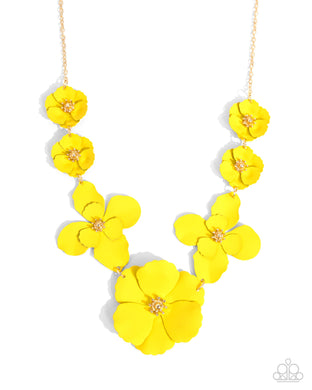 Arranged Aria - Yellow Paparazzi Accessories
