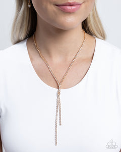 gold,rhinestones,short necklace,Timeless Team - Gold Rhinestone Necklace