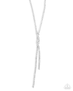 rhinestones,short necklace,white,Timeless Team - White Rhinestone Necklace
