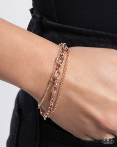 lobster claw clasp,rose gold,Chained Celebration - Rose Gold