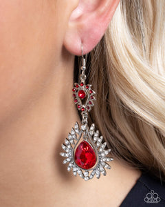 fishhook,red,rhinestones,Teardrop Traveler - Red