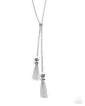 Load image into Gallery viewer, Tassel Transit White Necklace Paparazzi Accessories