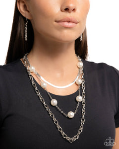 pearls,short necklace,white,High-Class Haute - White
