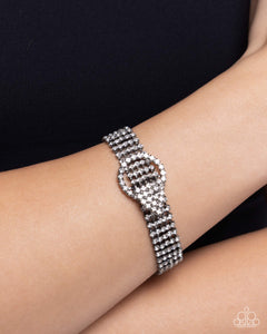 gunmetal,lobster claw clasp,rhinestones,Musings Magic - Black Rhinestone Gunmetal Bracelet