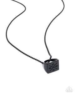 black,short necklace,City Chase - Black Necklace