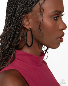black,hoops,The Right Angle - Black Hoop Earrings