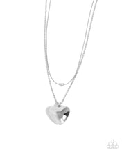 Load image into Gallery viewer, Halting Hearts - Silver Paparazzi Accessories