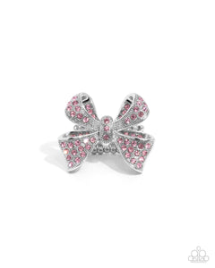 pink,rhinestones,wide back,Sweetheart Souvenir - Pink Ring