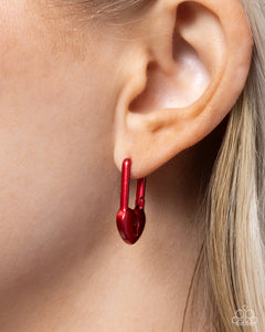 hearts,hoops,red,Pampered Padlock - Red