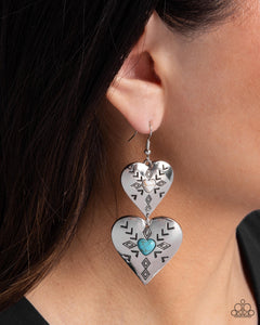 blue,fishhook,hearts,white,Rustic Repetition - Multi