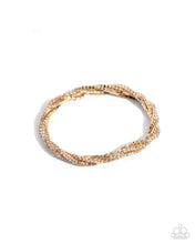 Load image into Gallery viewer, Twisted Triumph - Gold Paparazzi Accessories