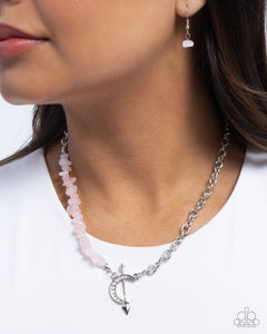 pink,short necklace,Chiseled Confidence - Pink
