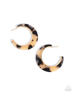 Acrylic,animal print,hoops,Patterned Promotion - Brown