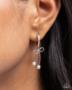 hoops,pearls,rhinestones,white,Charming Coquette - White Hoop Earrings