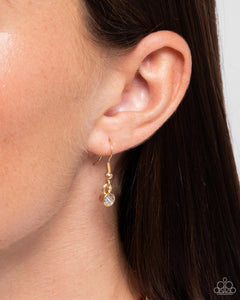 gold,rhinestones,short necklace,Impressive Independence - Gold