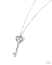 Load image into Gallery viewer, Key Candidate - White Paparazzi Accessories