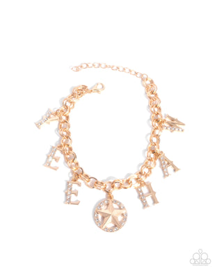 Yeehaw Yell - Gold Paparazzi Accessories