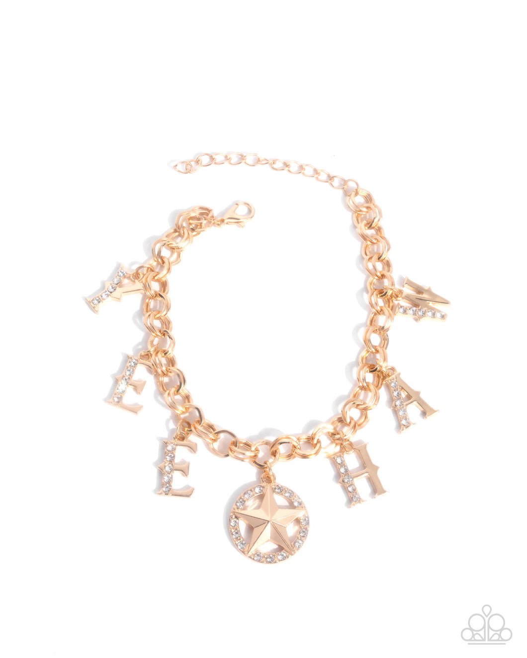 Yeehaw Yell - Gold Paparazzi Accessories