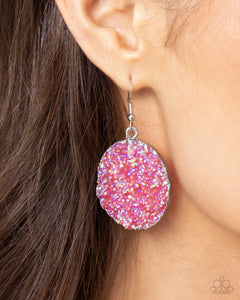 fishhook,pink,rhinestones,short necklace,Complete Look Dreamy Druzies Pink and Dynamic Druzies