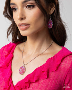 fishhook,pink,rhinestones,short necklace,Complete Look Dreamy Druzies Pink and Dynamic Druzies