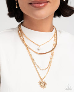 gold,hearts,lobster claw clasp,rhinestones,short necklace,Complete Look - Excessive Embellisment and Excessive Empire