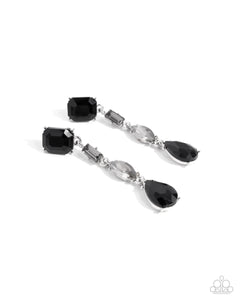 black,post,rhinestones,short necklace,Complete Look Gallery Gala Black and Cascading Class Black