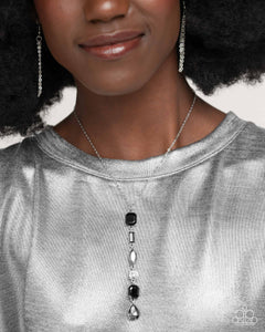 black,post,rhinestones,short necklace,Complete Look Gallery Gala Black and Cascading Class Black