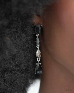 black,post,rhinestones,short necklace,Complete Look Gallery Gala Black and Cascading Class Black