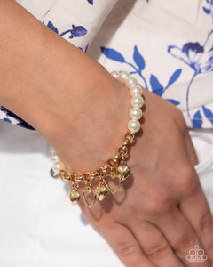 gold,hearts,pearls,short necklace,stretchy,Charming Competitor and Charming Candidate Complete Look